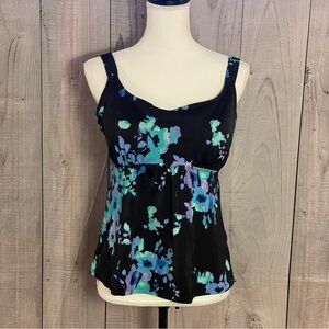 Unbranded Floral Swim Top, Medium
